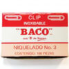Clip Inoxidable Niquelado Redondo Número 3 Caja con 100 Piezas Baco - Imagen 3