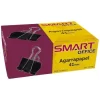 Agarrapapel de 41mm Negro Caja con 12 Piezas Smart