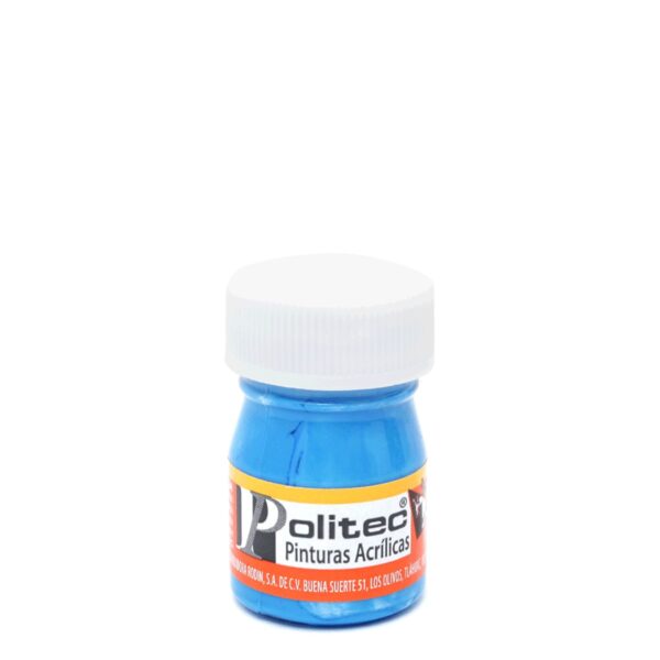 Pintura acrílicas politec color azul celeste, 20ml - Imagen 2