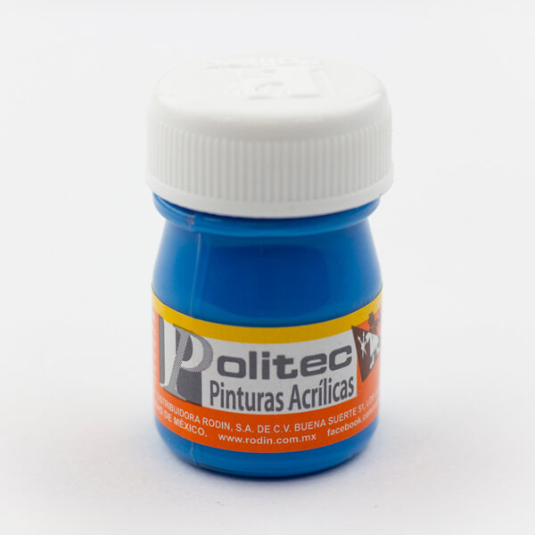 Pintura acrílicas politec color azul celeste, 20ml