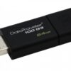 Memoria USB Kingston DataTraveler 100 G3, 64GB, USB 3.0, Lectura 100MB/s, Negro - Imagen 3