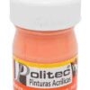 Pintura acrílicas politec color durazno, 20ml