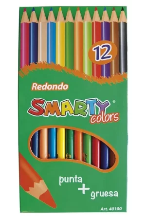 Lapices de colores caja con 12 piezas largos redondos Smarty Colors