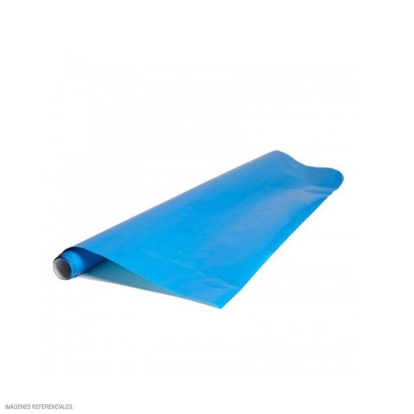 Papel lustre por pliego color azul agua